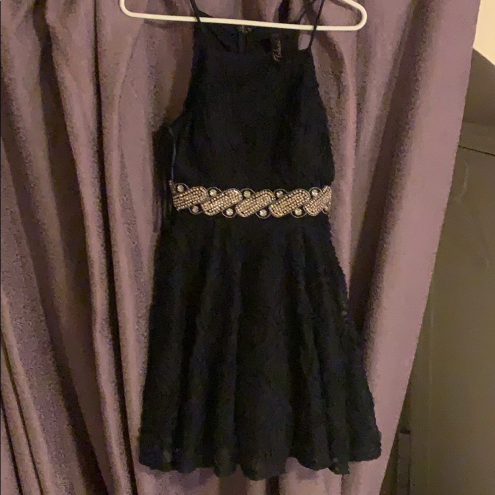 Navy blue Ruffle dress